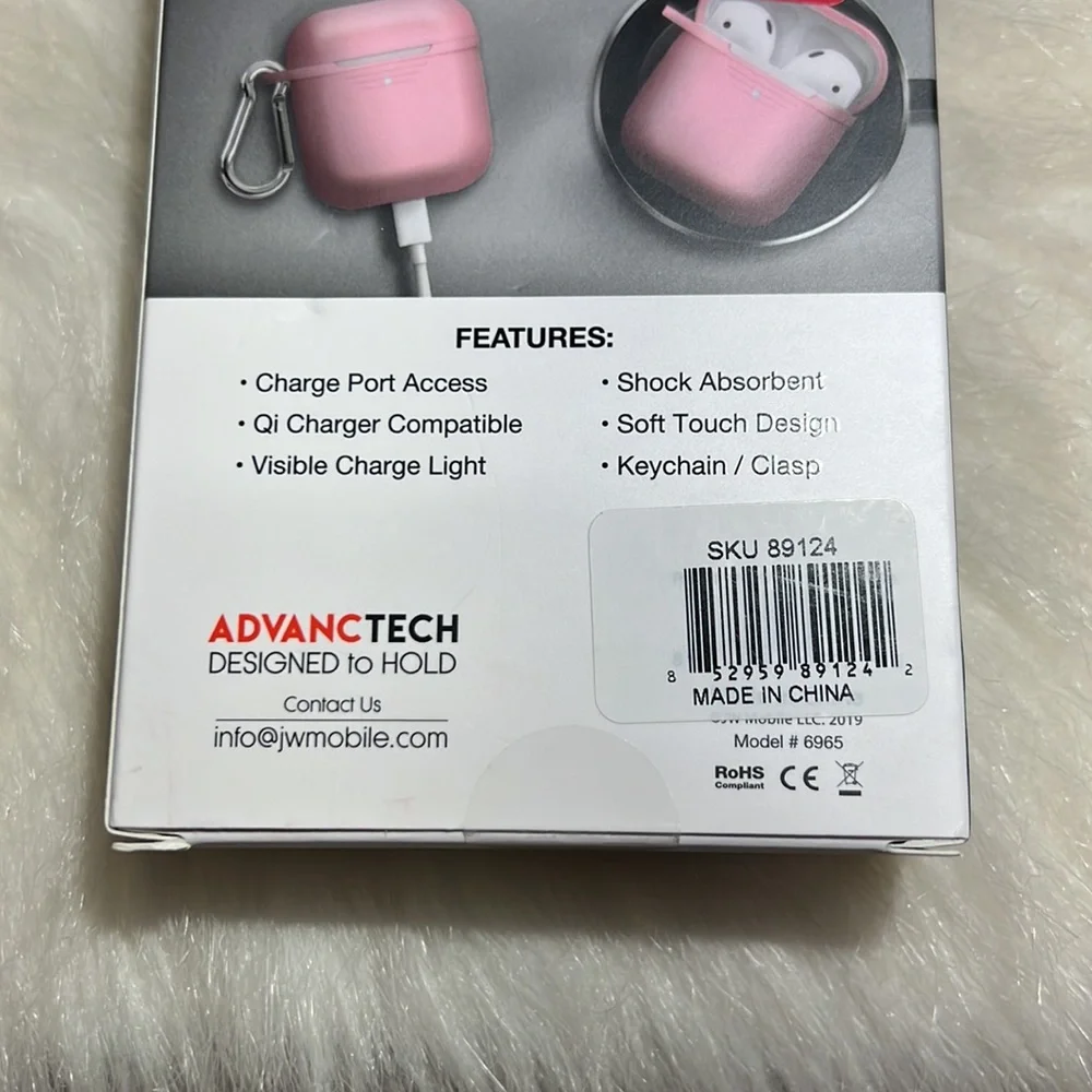 Primo Airpods Silicone Protective Shockproof Case Cover Skin with Keychain